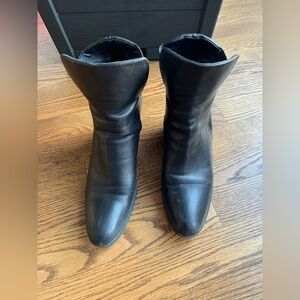 PRADA Black Leather Booties